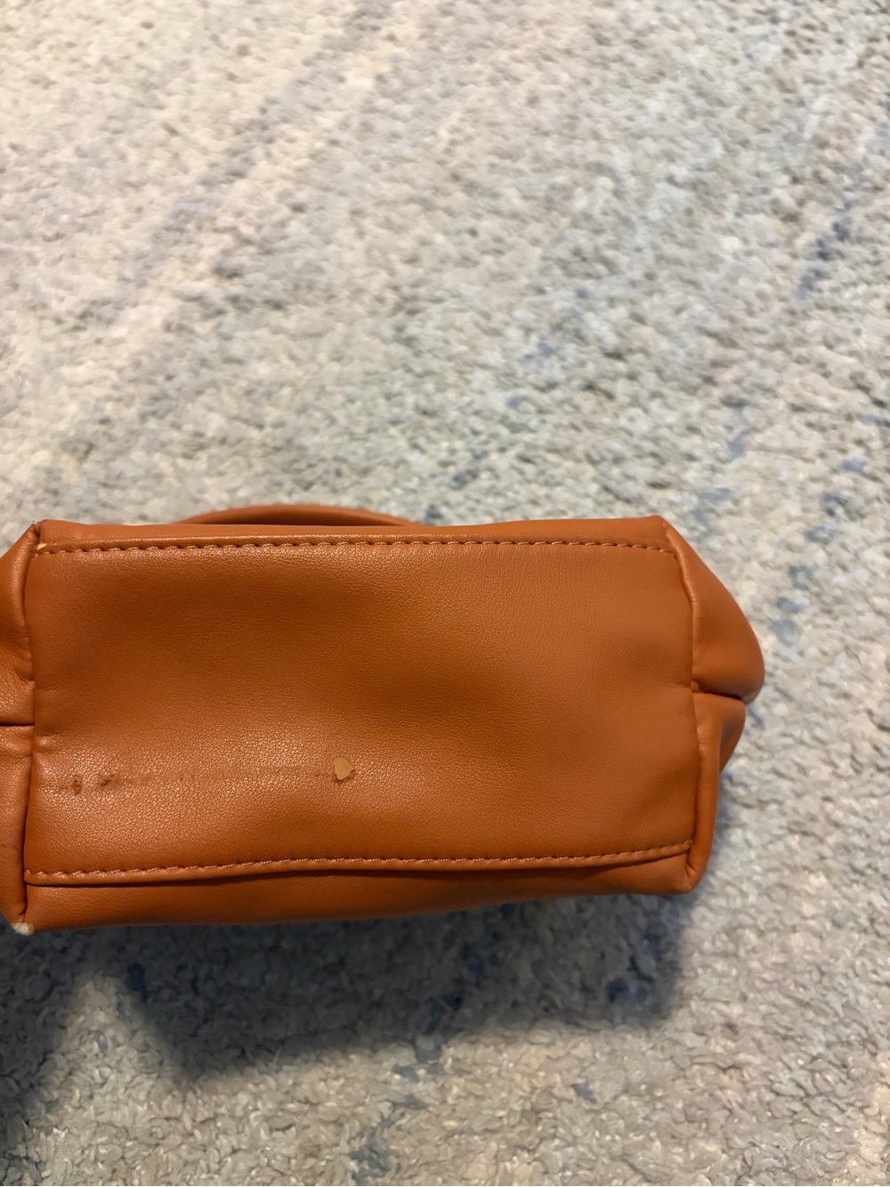 Longchamp Le Pliage Cuir Mini Leather Crossbody Bag Cognac Tan Brown - Picture 4 of 13